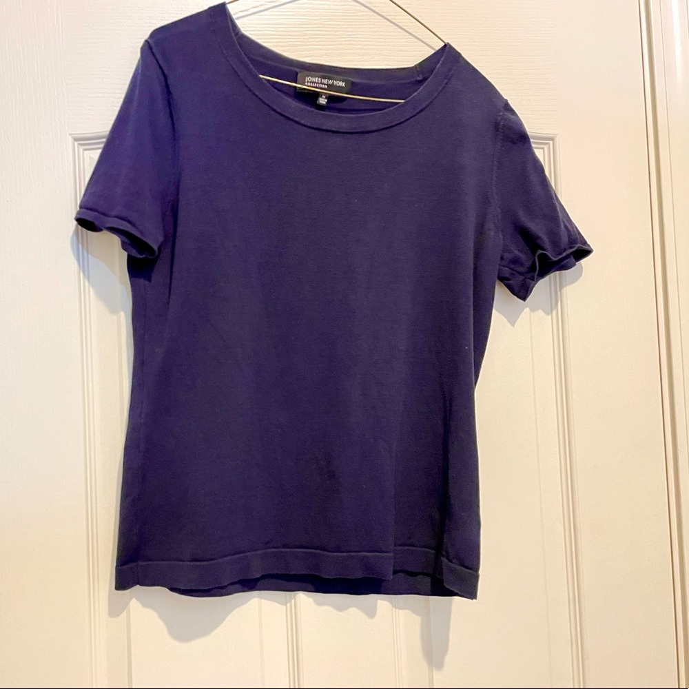 Jones New York Collection 75% silk blend. Navy. S M